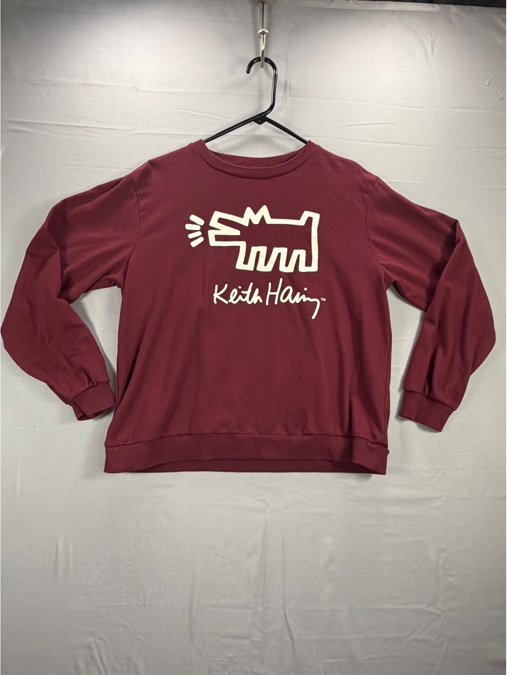 Keith Haring Women’s Red Dog Graphic Sweatshirt Pullover